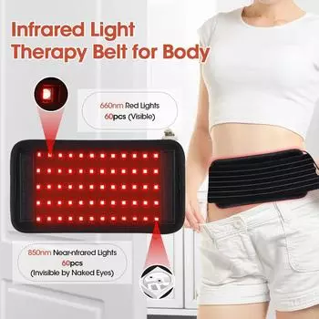 660 и 850 нм ближний инфракрасный свет устройства для талии, спины, живота, коленей, запястий суставов мышц красоты аксессуары для женщин чёрный
