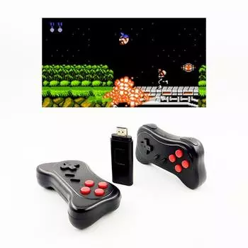 660 игр 8-битная игровая приставка ТВ-игровая консоль HD мини-игровая приставка 2,4G беспроводной контроллер для NES чёрный