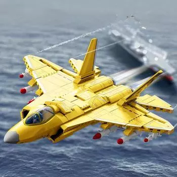 660 шт. Военная серия Авианосец Истребитель VTOL Детские строительные блоки Игрушки