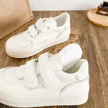 6622 латексная стелька на липучке белые туфли женская обувь кожаная поверхность универсальная новинка 2025 года повседневная обувь для сноубординга 35