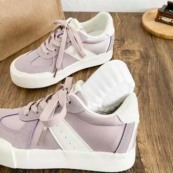 6640 latex insole/inner heightening thick baseplate shoes women s shoes 2025 new round head German training shoes white shoes casual 35