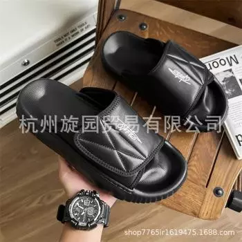 665 first-layer cowhide slippers men s summer breathable soft-soled outer wear home shoes non-slip and wear-resistant new versatile men s shoes 38