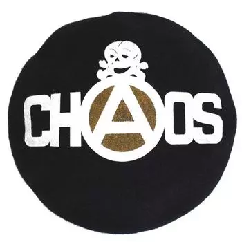 666 Хаос Череп Берет Черный Сделано в Японии STA0012 [Ополченцы] + чёрный