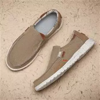 666 Spring 2025 Large Size Ultra Light Casual Canvas Loafers Doudou Shoes Shoes 39 серый