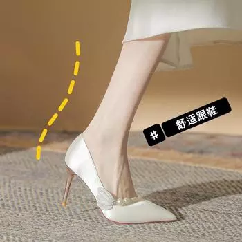 6681-48 Niche design high heels wedding bride shoes Xiuhe wedding dress pointed women s stiletto 34