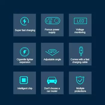 66 Вт 5 портов автомобильное зарядное устройство PD 30 Вт супер быстрая зарядка PD тип C автомобильный прикуриватель гнездо для iPhone Huawei Sumsung Xiaomi LED чёрный