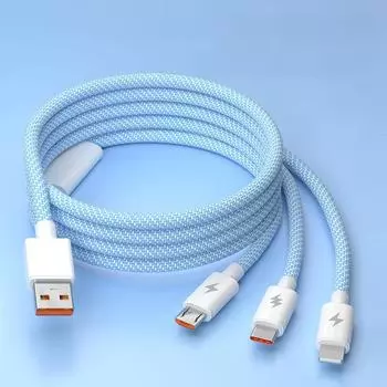 66 Вт сверхбыстрая зарядка Macaron Woven 1/3 кабель для передачи данных подходит для Apple Android TypeC кабель для зарядки Android 1m