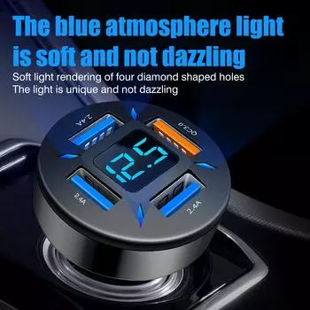 66W 4/6Ports USB Car Charger Type C Fast Charging PD Car Chargers Adapter for Iphone USB Type C Car Phone Ch B7A8