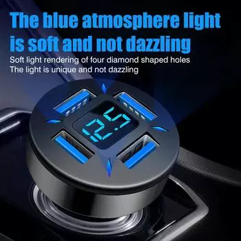 66W 4 Ports USB Car Charger Fast Charging PD Quick Charge 3.0 USB C Car Phone Charger Adapter For iPhone 13 12 Samsu L8H0