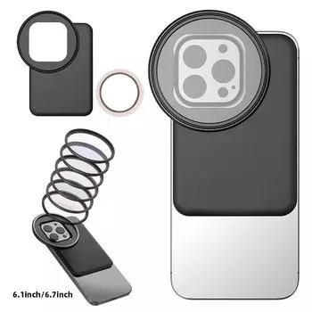 67 мм резьбовой магнитный фильтр для объектива телефона универсальное крепление для фильтра объектива ультратонкий 5 мм видеофильтр для iPhone 15 14 13 12 Pro Max 6.1inch