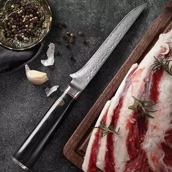 67-слойный дамасский нож для обвалки, кухонный нож шеф-повара, цветной деревянный нож для мяса, кухонные ножи