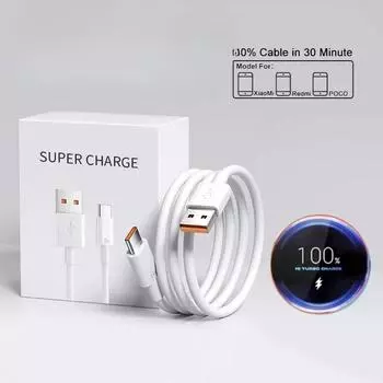 67 Вт USB быстрое зарядное устройство для Xiaomi 14 13 12 11 10 Ultra Redmi Note 12T 13 Pro Turbo быстрая зарядка USB-кабель для зарядки типа C
