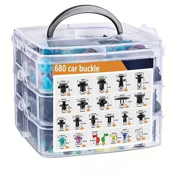 680 комплектов автомобильных зажимов премиум-класса — надежно фиксируют кузов и бампер автомобиля — включают в себя инструменты для снятия для легкой установки и обслуживания 680pcs
