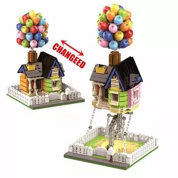686 шт., креативные технические строительные блоки, плавающий воздушный шар, дом MOC, классический город, кирпичи, антигравитационные скульптуры, модель, детские игрушки, подарок