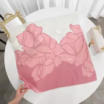 68*68см 100% Шарф из шелка тутового шелкопряда Роскошный Принтованный Квадратный Платок Элегантный Легкий Мягкий Модный Аксессуар Премиальный Подарок для Женщин Шикарный 68*68CM