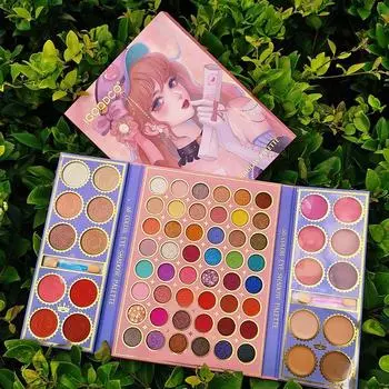 68-цветная палитра теней для век, палитра для макияжа, палитра для сценического макияжа COS