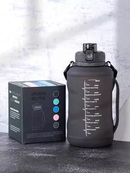 68 унций 2 л силиконовая складная бутылка для воды большой емкости спортивная чашка для воды с ручкой портативная для взрослых спортзал спорт на открытом воздухе 2.0L розовый