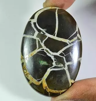 68Cts. Натуральный септарий гронетс овальный кабошон россыпью драгоценный камень 31X47X05MM PP-229