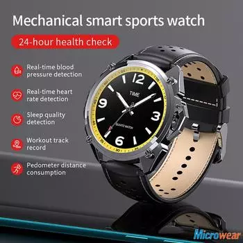 696 Смарт-часы мужские классические традиционные механические спортивные часы с GPS-трекером, пульсометром, светящимся монитором кислорода в крови