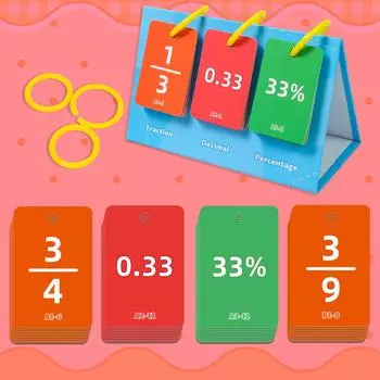 69 Десятичные дроби Конвертация Настольные обучающие карточки Взаимодействие родитель-ребенок Раннее развитие ребенка Просвещение Когнитивная карточка