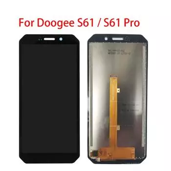6,0 новый ЖК-экран для Doogee S61 Pro, ЖК-дисплей, сенсорный экран, дигитайзер, сенсорная панель, замена в сборе S61 чёрный
