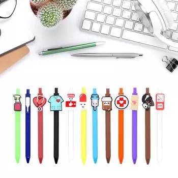 6/10/12x/набор выдвижных шариковых ручек, забавная ручка для медсестры, ручка для гладкого письма, 1,0 мм, ручка для подписи врача, студента-медика A