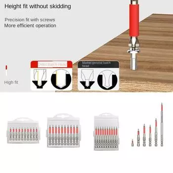 6/10/20 шт. Магнитная крестовая отвертка S2 из цинкового сплава стальная ударная дрель электрическая дрель 6pcs 25-150mm