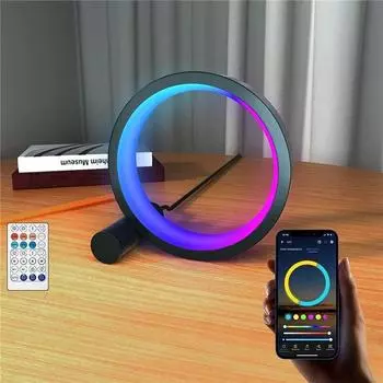 6/10-дюймовый умный светодиодный ночник RGB настольная атмосфера настольная лампа приложение пульт дистанционного управления музыка ритм огни игра спальня прикроватное украшение USB plug