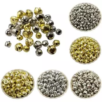 6-10 мм 20-40 шт DIY браслет кулон аксессуары подвески рождественские колокольчики бусины ювелирные изделия аксессуары для вечеринки свадьба подарок декор изящные ювелирные изделия 10mm 20Pcs серебряный