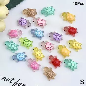 6/10 шт. Мини светящиеся черепахи для домашнего декора, ландшафтный дизайн, поделки из смолы, светящиеся черепахи для сада, аквариума, миниатюры, украшения, украшения