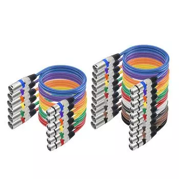 6/10 шт. XLR «папа-мама» микрофонный кабель портативный 3-контактный сбалансированный экранированный кабель XLR 6Pcs