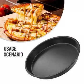 6-10In Microwave Oven Pan Chip Tray Dish Pizza Bacon Baking Non-Stick Cook Tray Bakeware Supplies For Kitchen Carbon Steel