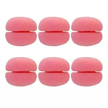 6/12/18/24 шт./компл. щипцы для завивки волос, губка, шарик, без нагрева, для женщин, для сна, на ночь, для ленивых девушек, для влажных и сухих коротких и длинных волос, инструменты для укладки 6pcs розовый