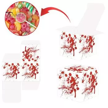 6/12/18 шт. коробка конфет на Хэллоуин с рисунком кровавой руки, коробки для сладостей или угощений на Хэллоуин, держатель для печенья для детей, украшение для вечеринки на Хэллоуин 6pcs