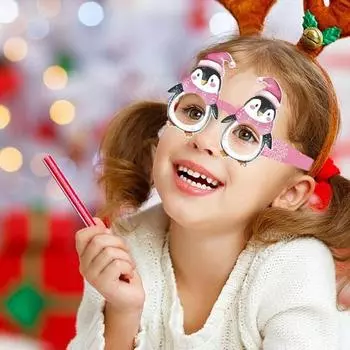 6/12/18 шт. рождественские очки праздничные бумажные оправы для очков костюм для вечеринки очки на Рождество 6pcs A