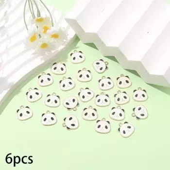 6/12/20 шт. сплав материала черно-белое животное амулет панда ювелирные изделия тайцзи инь ян рыба кулон своими руками серьги браслет ожерелье panda 6pcs