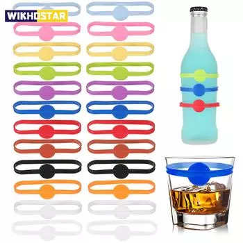 6/12/24 шт., этикетки для вина, очки, набор маркеров для питья, пищевой силиконовый знак, силиконовые стеклянные маркеры для барных вечеринок 6pcs