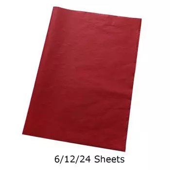 6/12/24 шт. Красный Новогодний Подарочный Упаковочный Материал Сделай Сам Бумажные Поделки Декор для Вечеринки Тишью Бумага для Наполнителя Подарочной Упаковки 50x75 см 6PCS вино красного
