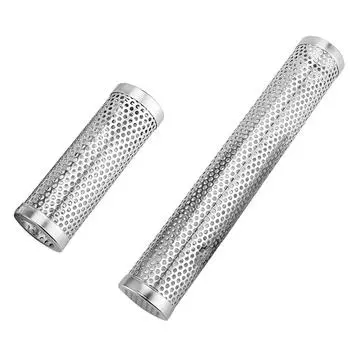 6/12-дюймовая дымовая труба для гриля-барбекю из нержавеющей стали 304, круглая трубка для копчения из фруктового дерева, устойчивая к высоким температурам, прочная, для барбекю 15.5cm