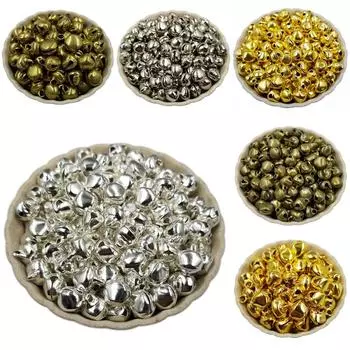 6-12 мм 10-50 шт. популярные рождественские колокольчики бусины железные колокольчики ремесло DIY ювелирные аксессуары Подвески подарок DIY кулон браслет ожерелье 50Pcs 6mm