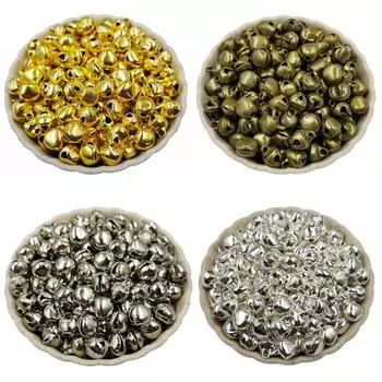 6-12 мм 10-50 шт. популярные рождественские колокольчики бусины железные колокольчики ремесло DIY ювелирные аксессуары Подвески подарок DIY кулон браслет ожерелье 50Pcs 6mm