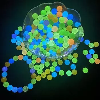 6-12 мм разноцветные акриловые светящиеся бусины свободные разделительные бусины DIY изготовление ожерелья и браслета 6mm 200pcs разноцветный