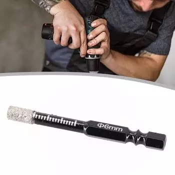 6-12 мм шестигранная ручка вакуумная пайка алмазные сухие сверла кольцевая пила резак открывалка для гранита мрамора керамической плитки стекла