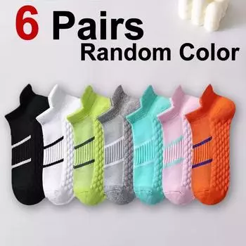 6/12 пар женских полосатых спортивных носков до щиколотки, впитывающих пот, дышащих, мягких, удобных, поддерживающих свод стопы, носков для бега и отдыха One Size