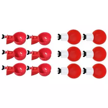 6/12 шт. автоматические чашки для воды для кур, поилка для птицы, чаша для курятника, кормушка для кур, поилка, чашки для кроликов, утки, гуся, птицы A