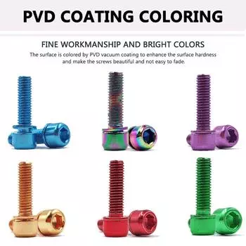 6-12 шт. болтов для крепления руля велосипеда M5x18 мм для шоссейного велосипеда MTB, болты для крепления руля велосипеда из титана, цветной нержавеющий крепежный болт для крепления руля велосипеда синий