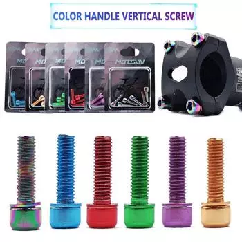 6-12 шт. болтов для крепления руля велосипеда M5x18 мм для шоссейного велосипеда MTB, болты для крепления руля велосипеда из титана, цветной нержавеющий крепежный болт для крепления руля велосипеда