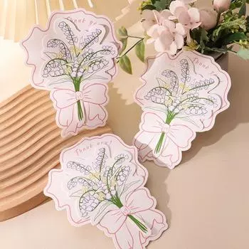 6/12 шт. Цветочные визитные карточки Свадебное сопровождение Подарочный букет роз Высококачественная маленькая карточка Ins 12x14 см 6pcs