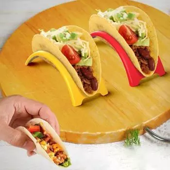 6/12 шт. держатель для тако, пищевой класс, не содержит бисфенола-А, для духовки, можно мыть в посудомоечной машине, штабелируемый, красочный, для индивидуальной подачи, куриный рулет, комплект подставок с твердым корпусом для тако 6pcs розовый