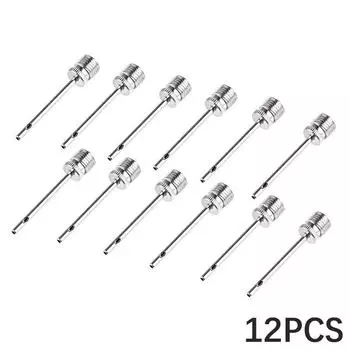 6/12 шт., игла для накачивания мячей из нержавеющей стали, игла для накачивания баскетбольных мячей, адаптеры для накачивания футбольных мячей, насадка 12PCS